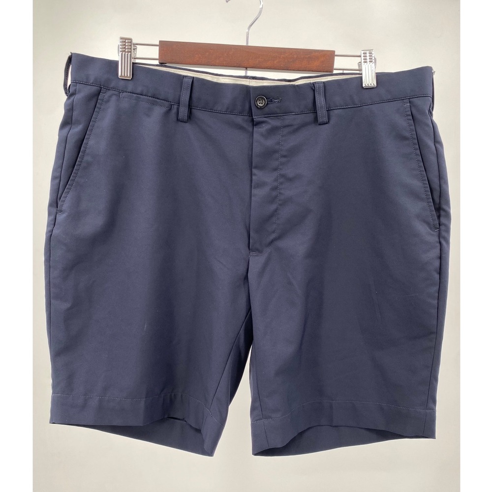 Polo Ralph Lauren Shorts Mens 36‎ Navy Blue Chino Casual Flat Front